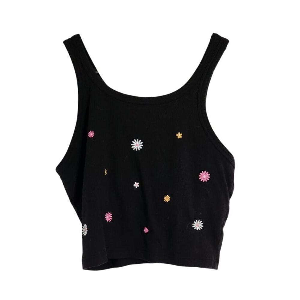 Victoria's Secret Pink Floral Sleeveless Cropped Tank Top Womens Size Small S